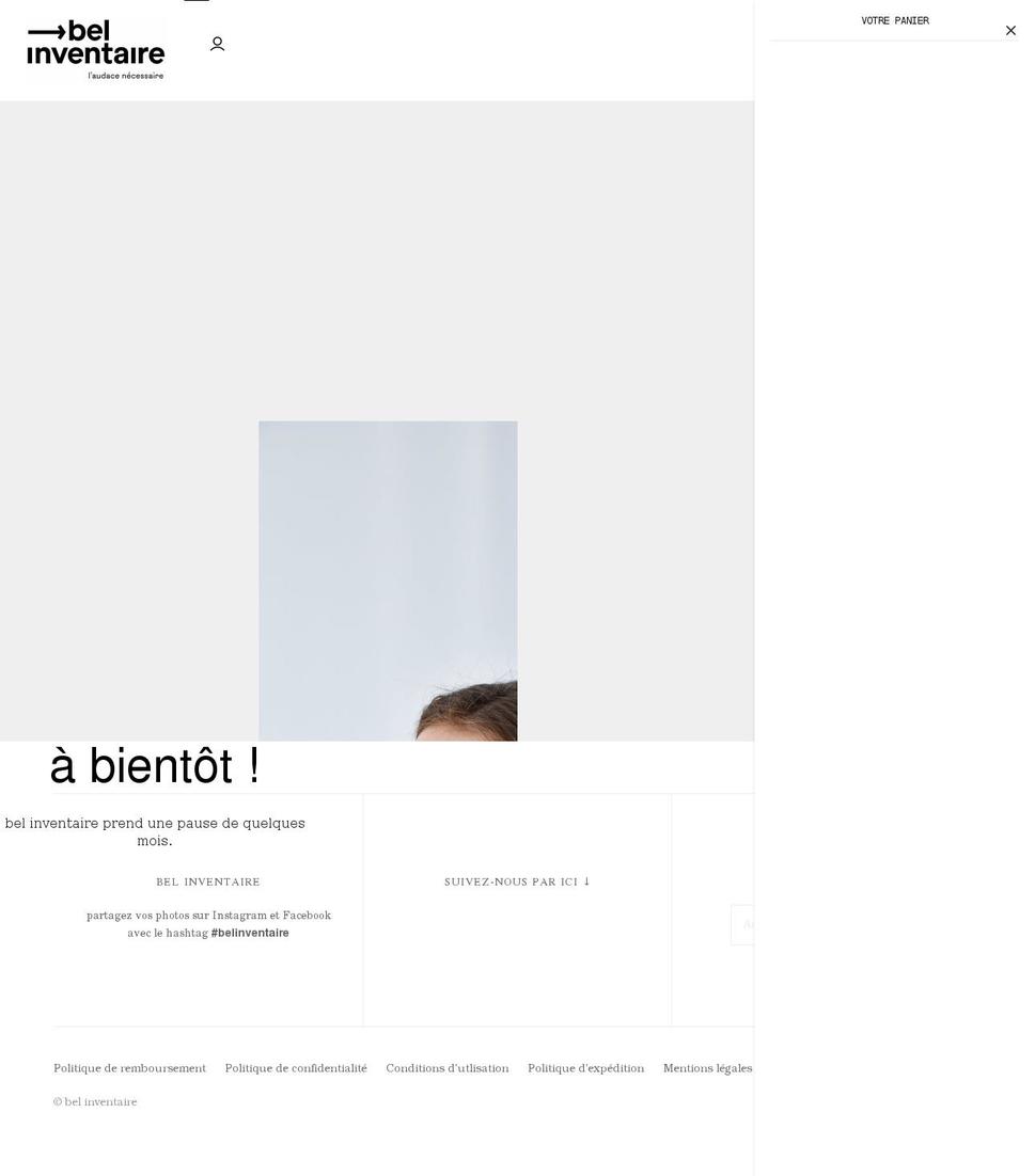 belinventaire.com shopify website screenshot