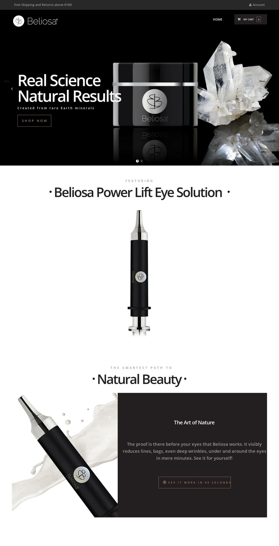 beliosa.com shopify website screenshot
