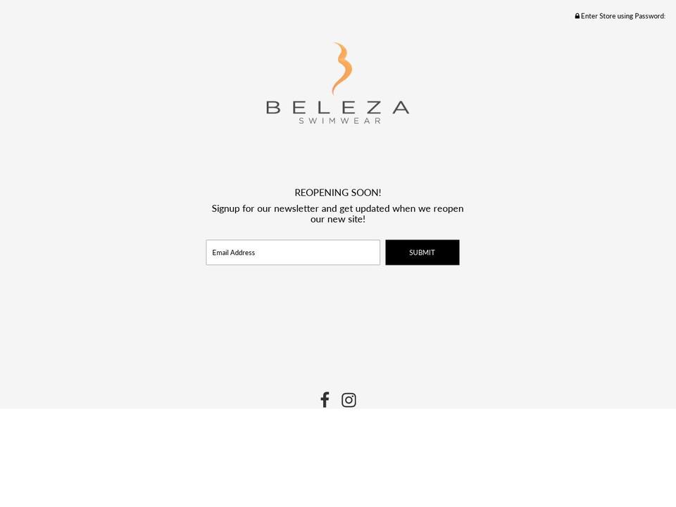 belizaswim.com — Shopify storefront screenshot