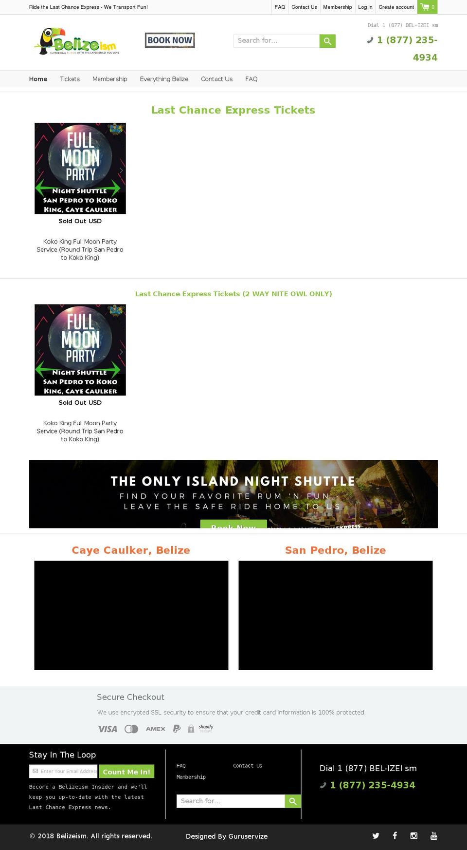belizeadventurebuddy.com — Shopify storefront screenshot