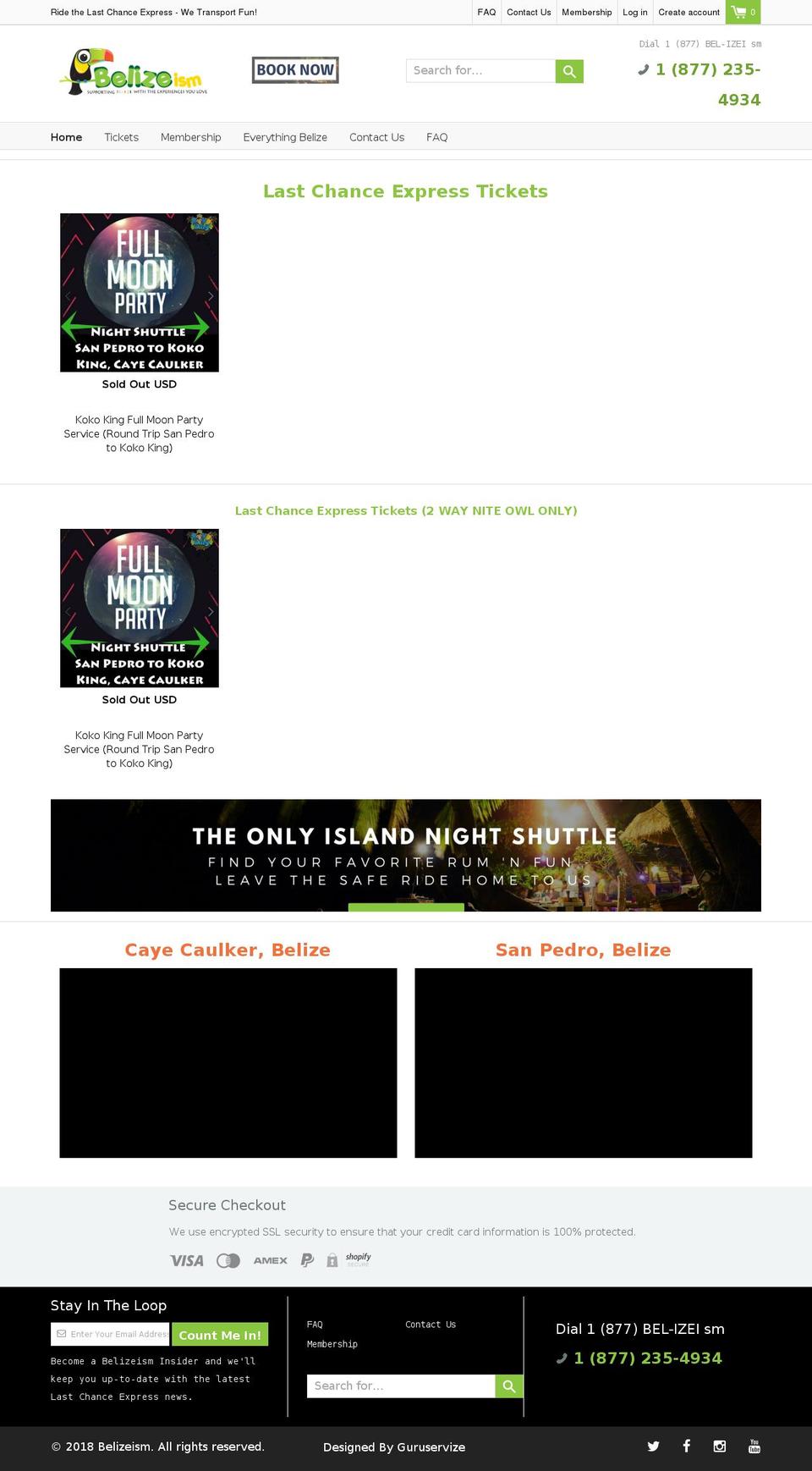 belizetravelbuddy.com — Shopify storefront screenshot