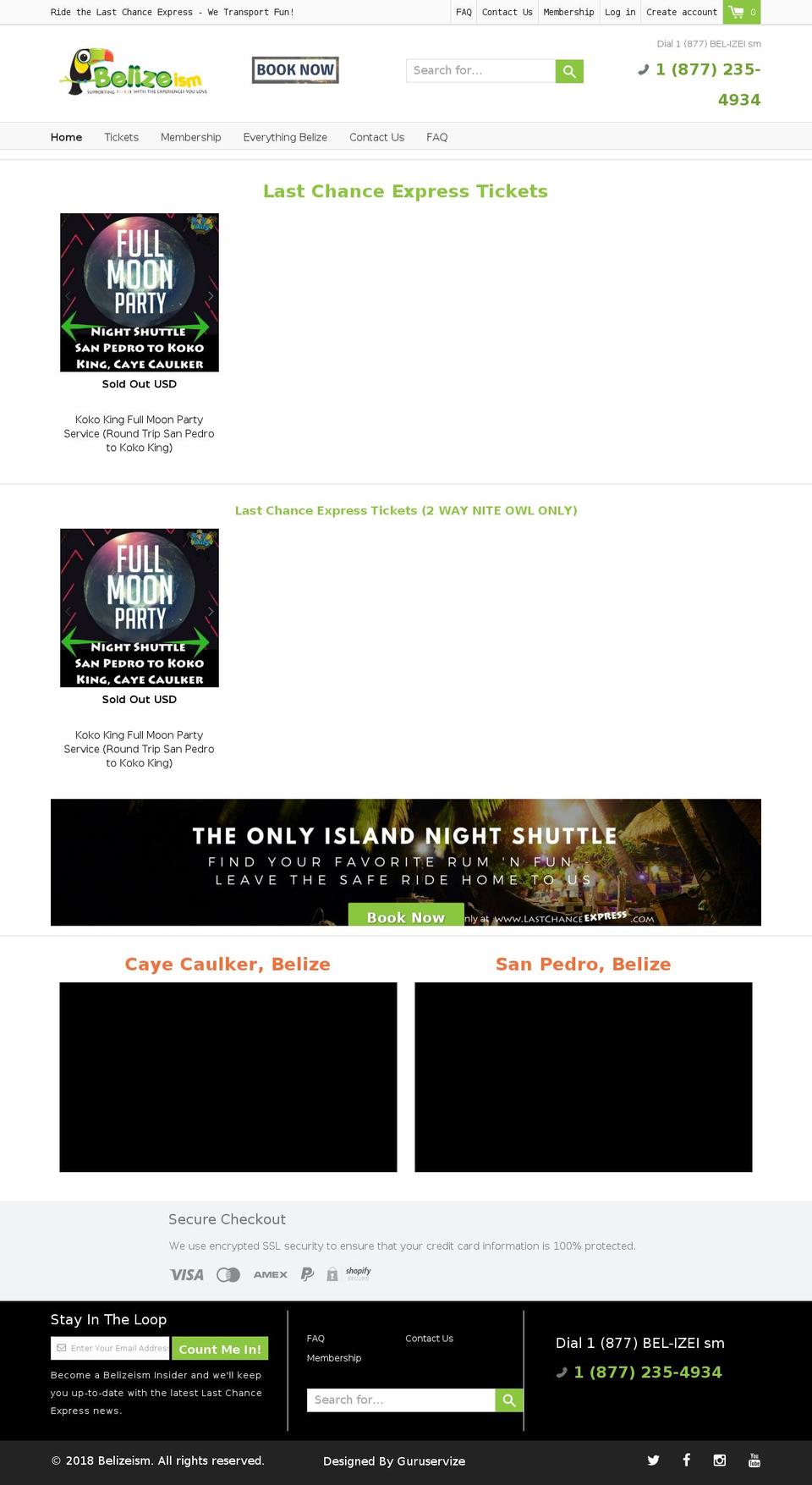 belizetripbuddy.com — Shopify storefront screenshot
