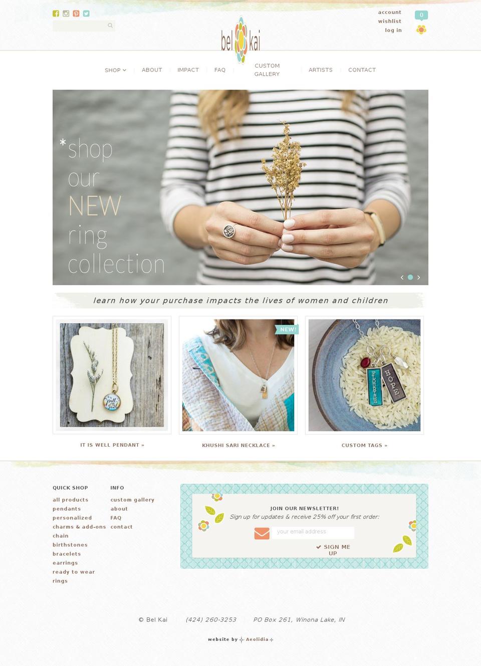 Bel Kai Shopify theme site example belkaidesigns.com
