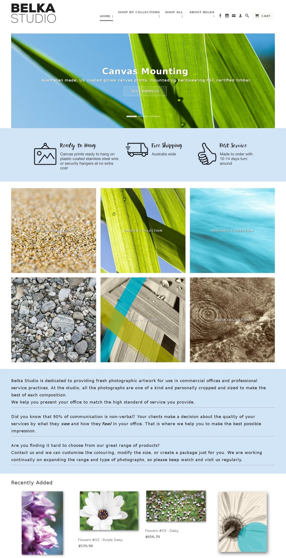 belkastudio.com.au shopify website screenshot