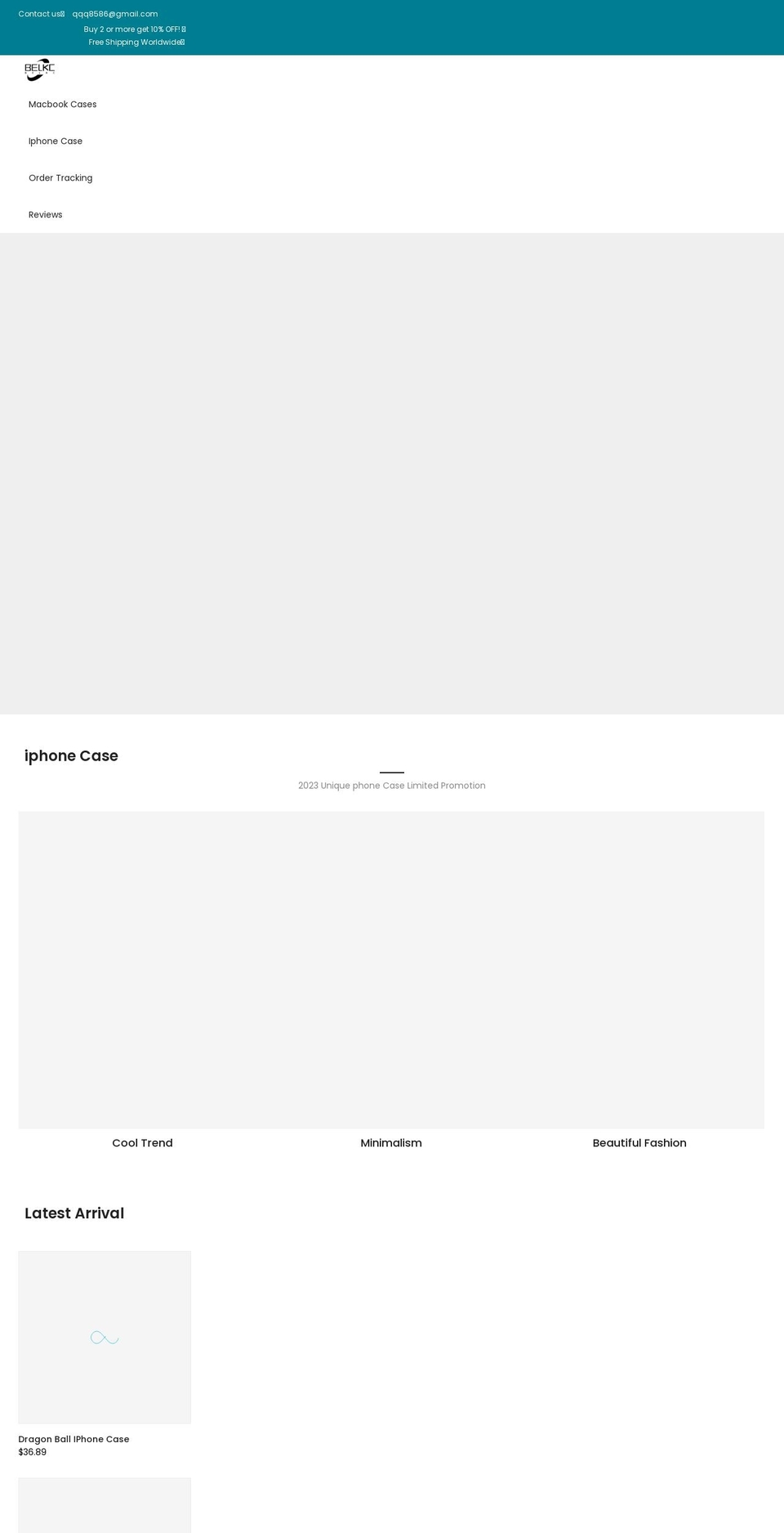 belkcase.com shopify website screenshot