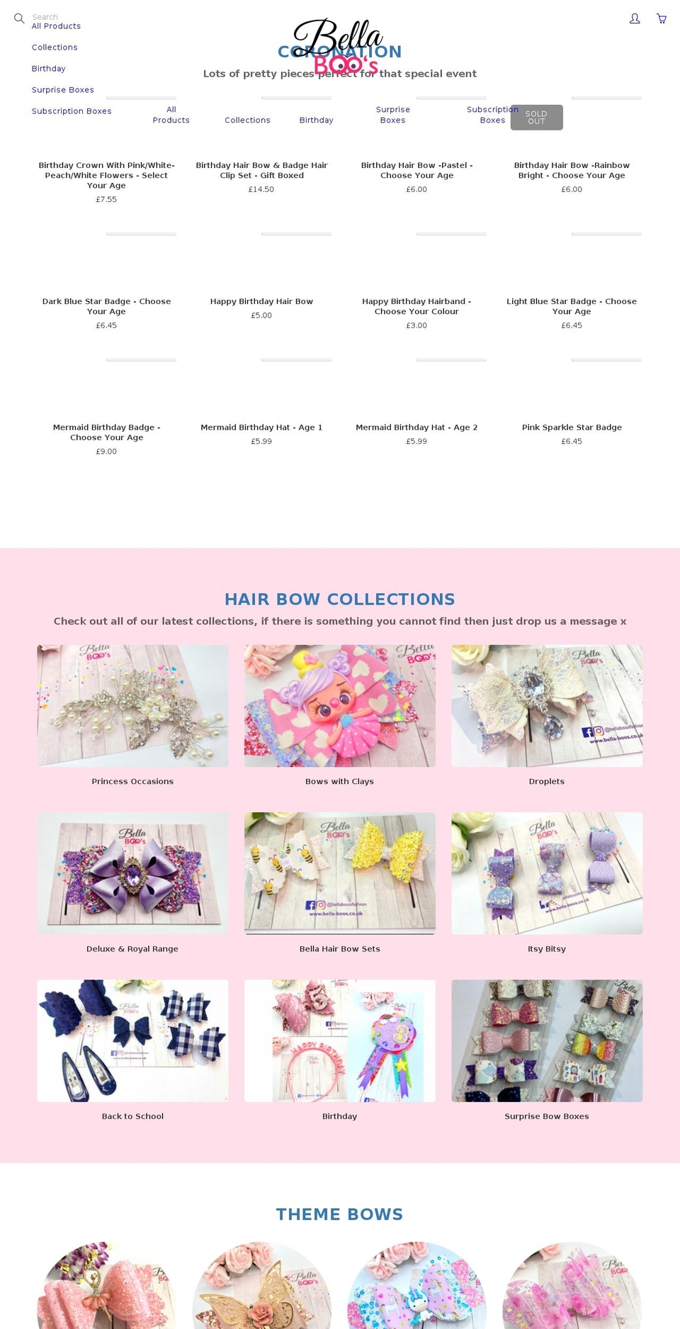 bella-boos.co.uk shopify website screenshot