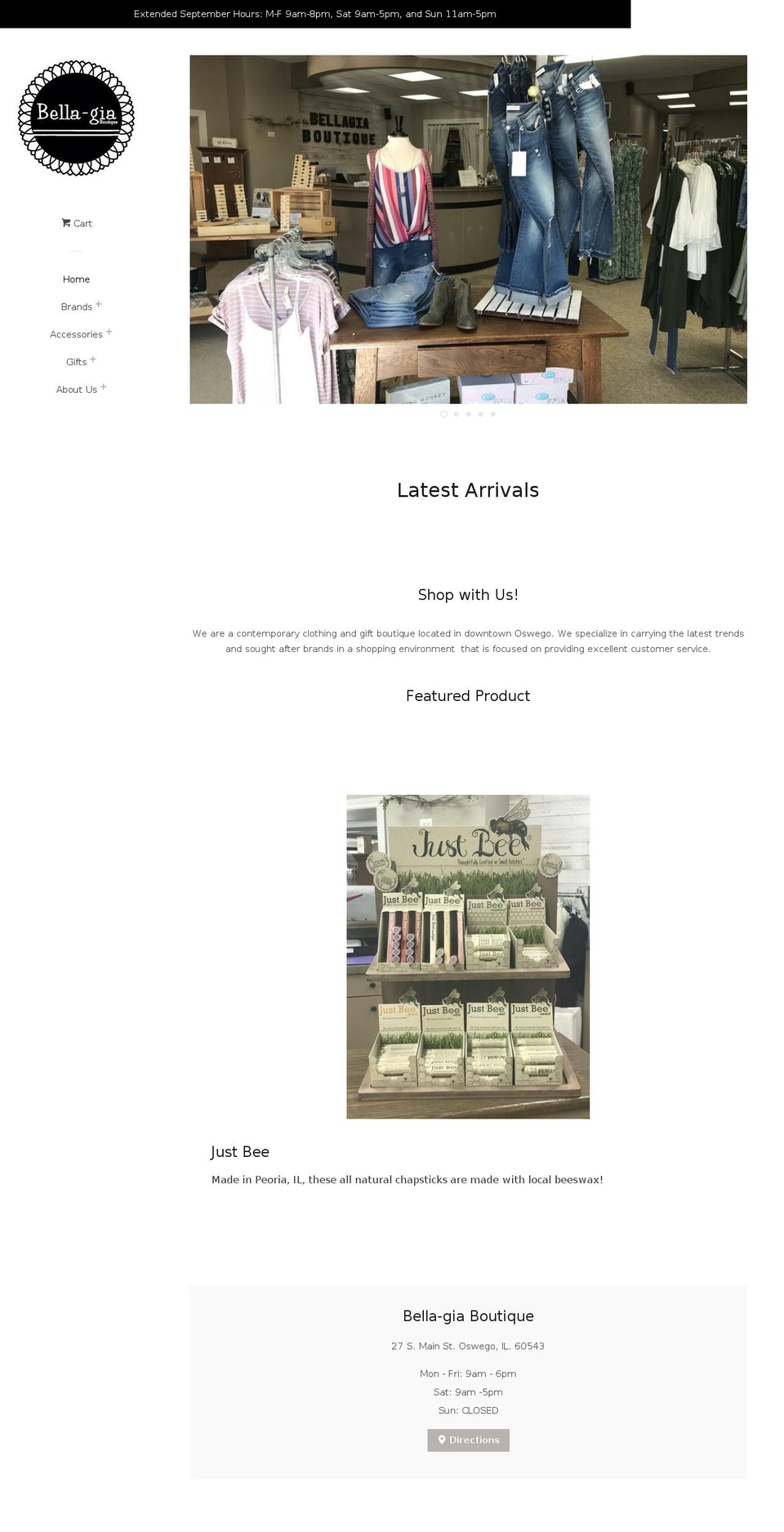 bella-gia.com — Shopify storefront screenshot