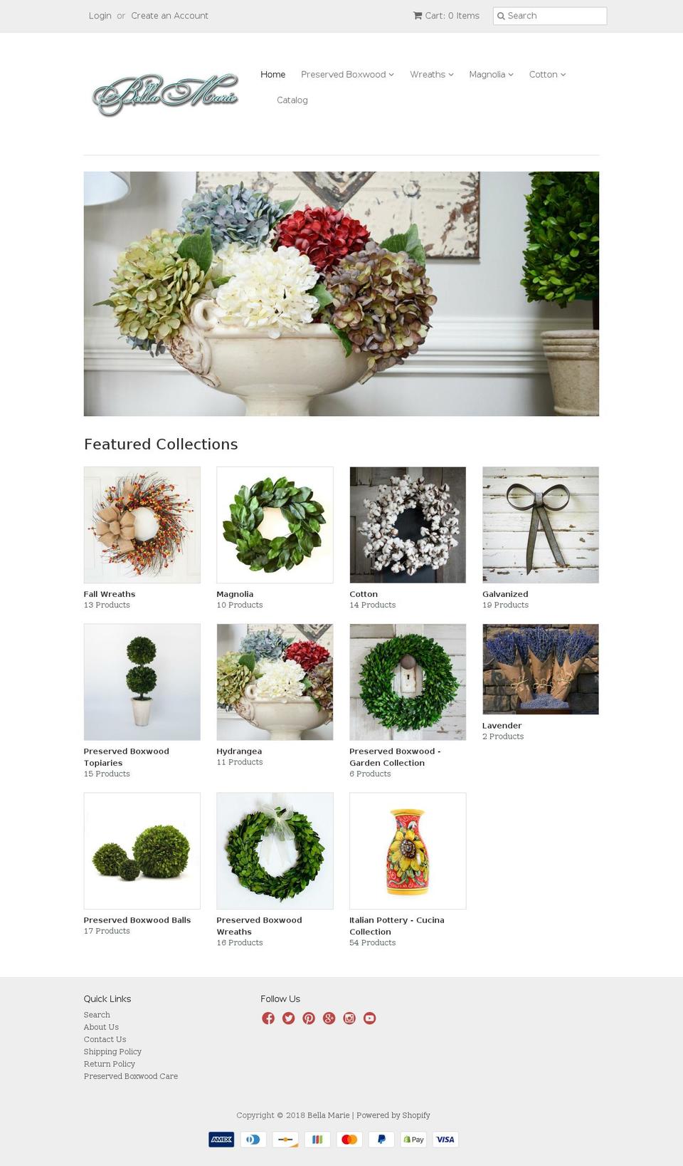 bella-marie.net shopify website screenshot