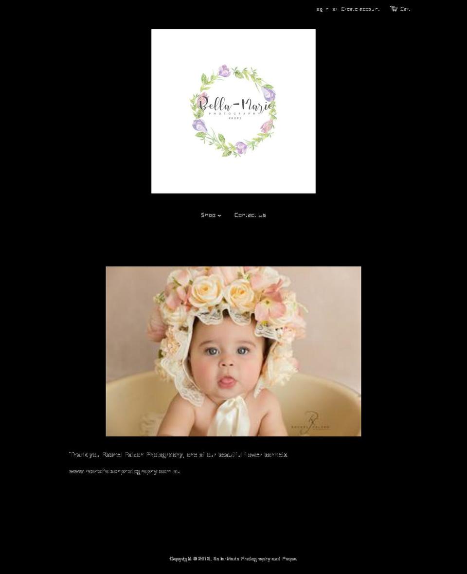 bella-mariephotography.com — Shopify storefront screenshot