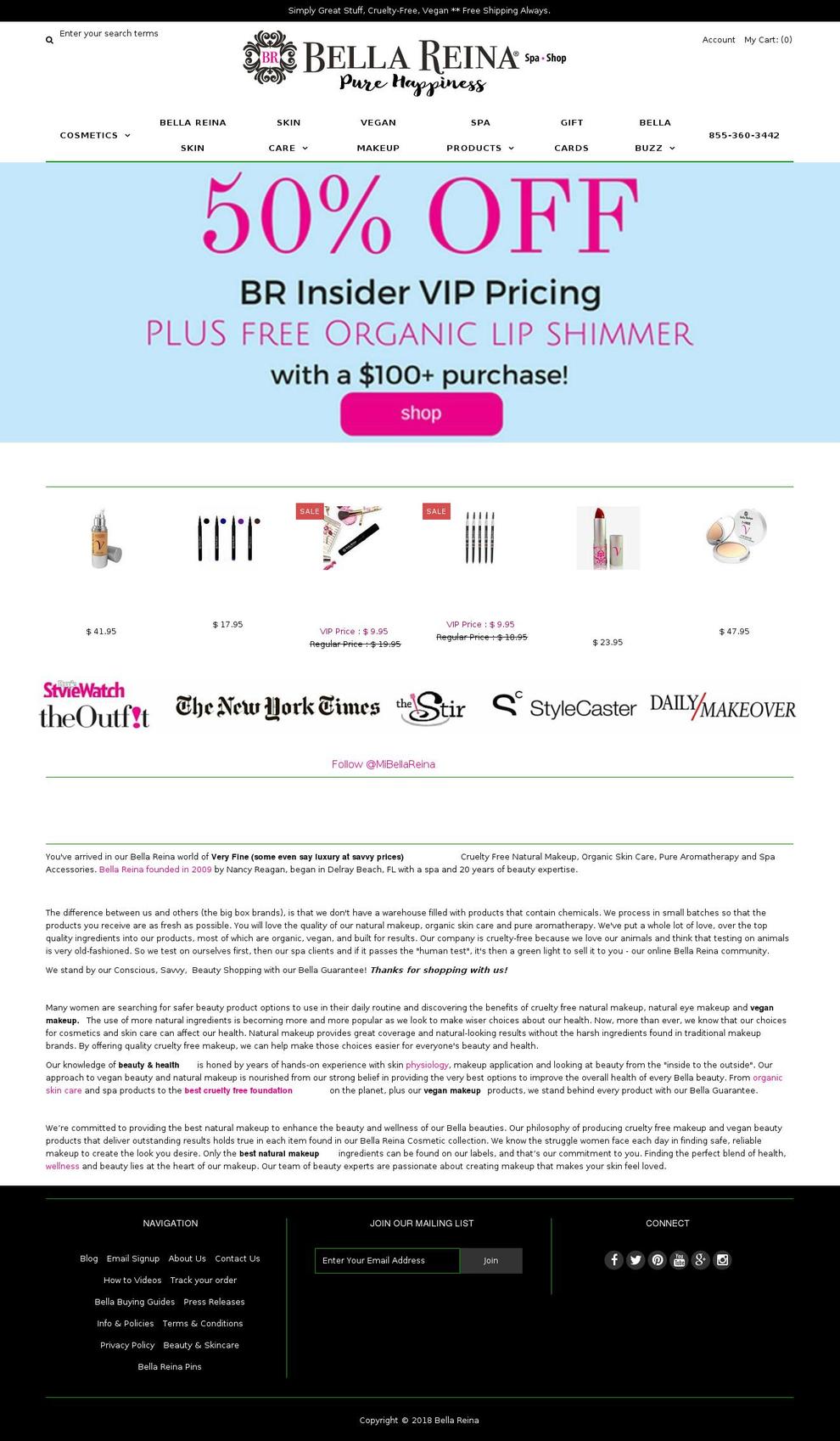 bella-reina.com — Shopify storefront screenshot