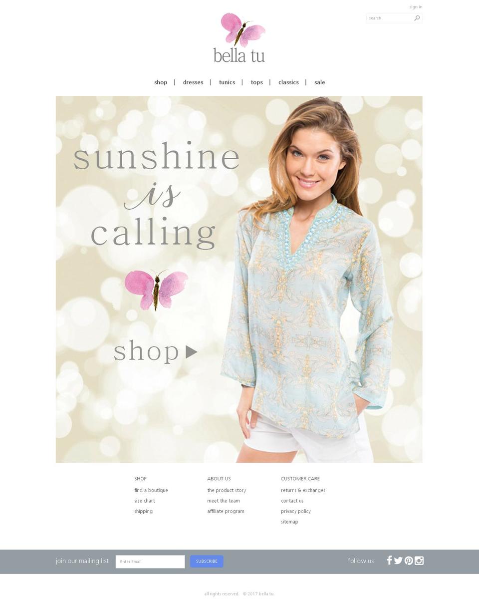 bella-tu.com shopify website screenshot