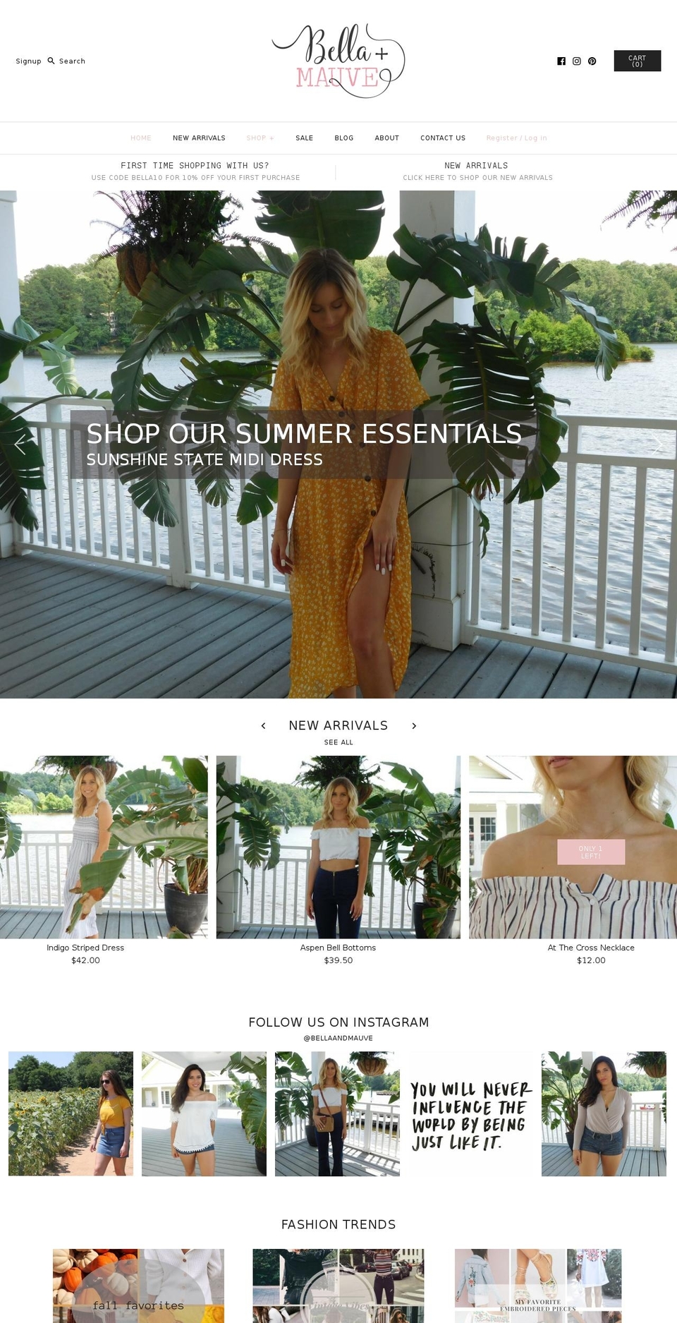 bellaandmauve.com — Shopify storefront screenshot