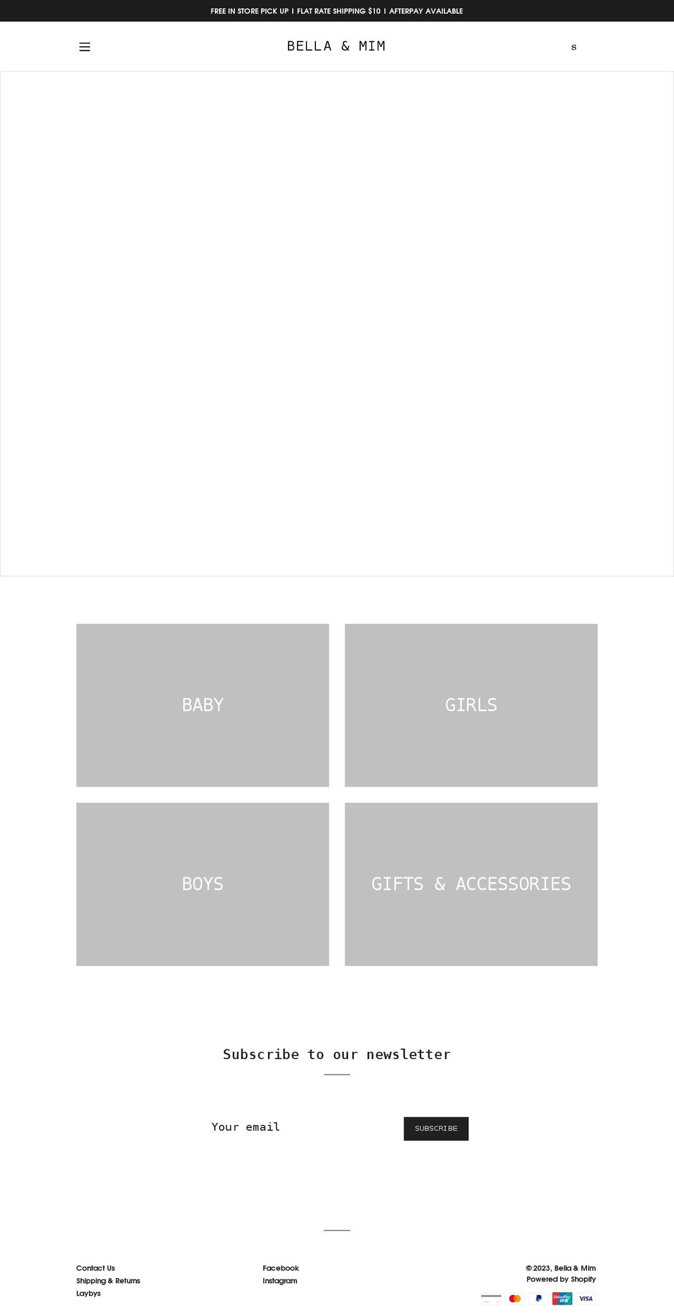 bellaandmim.com.au shopify website screenshot