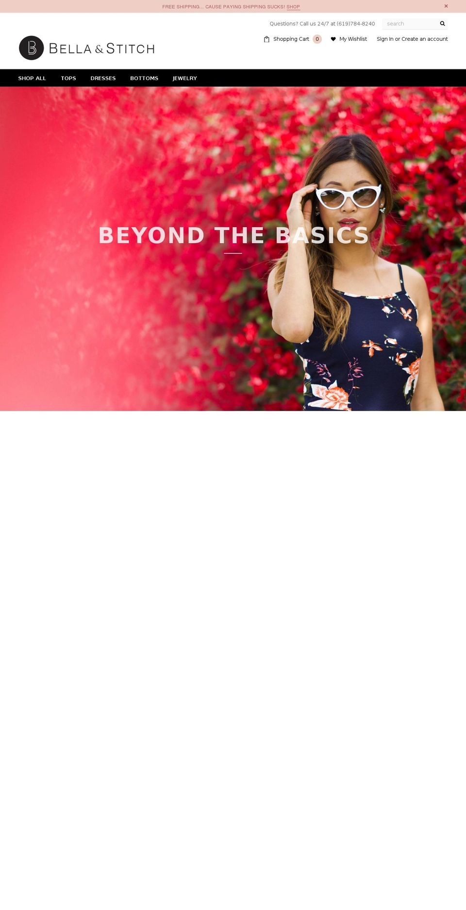 bellaandstitch.com — Shopify storefront screenshot