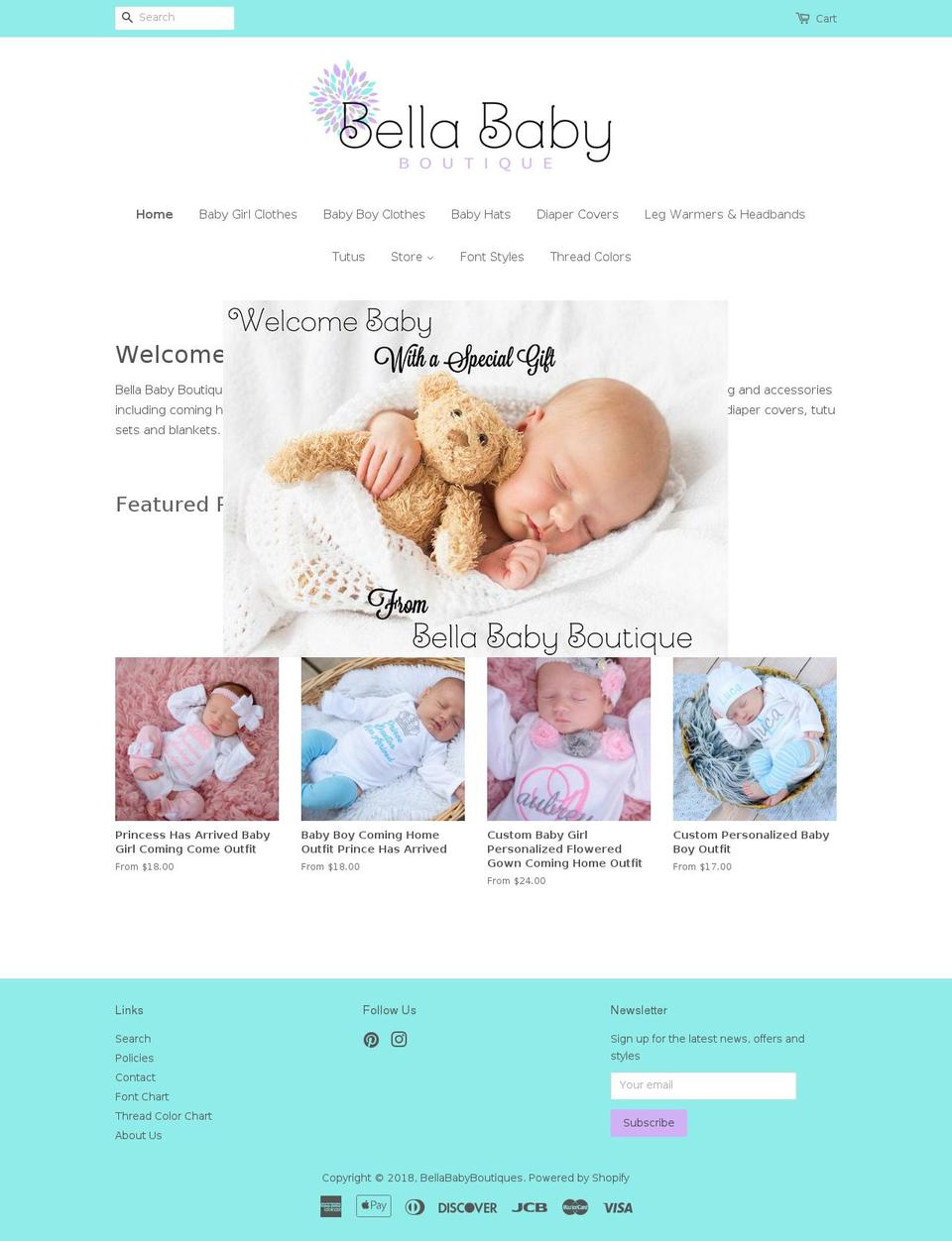 bellababyboutiques.com — Shopify storefront screenshot