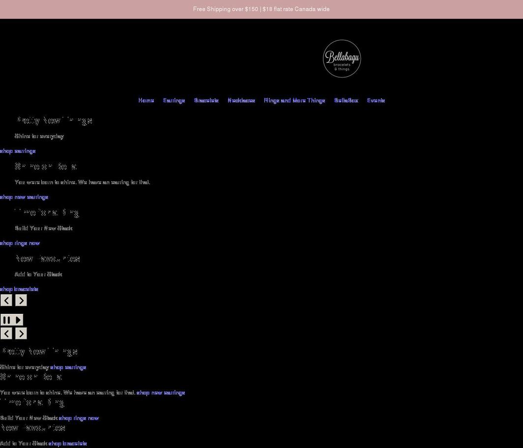 bellabagu.com shopify website screenshot