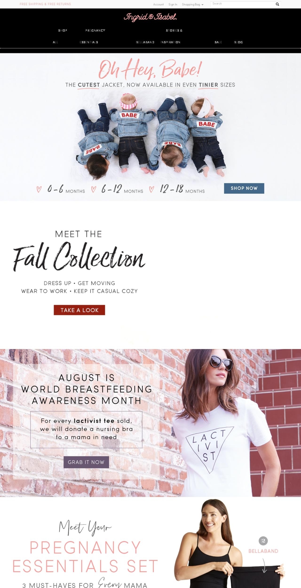 Ingrid \u0026 Isabel [Live] Shopify theme site example bellaband.us