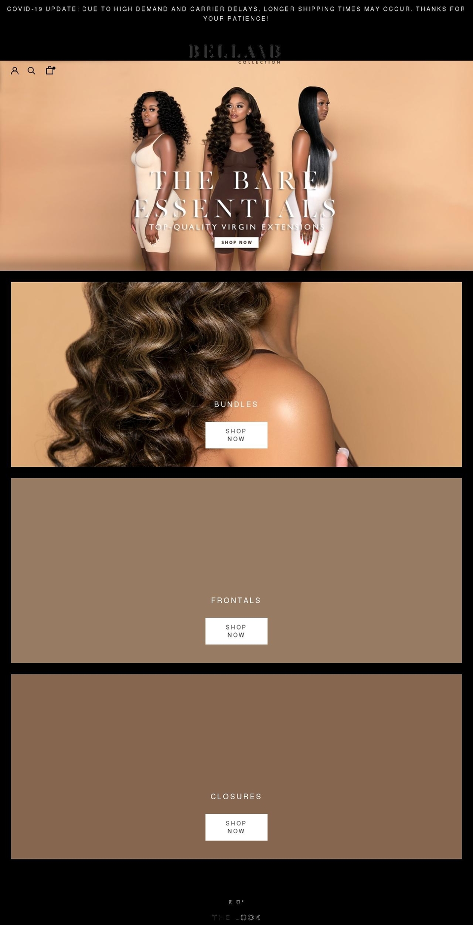 bellabcollection.com shopify website screenshot