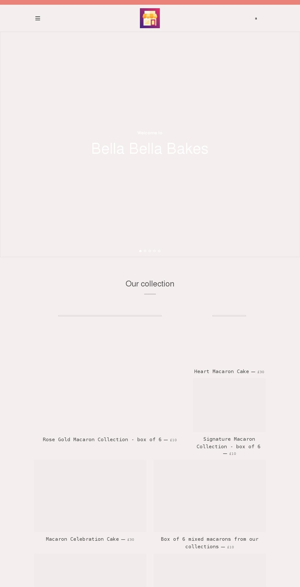bellabellabakes.com shopify website screenshot