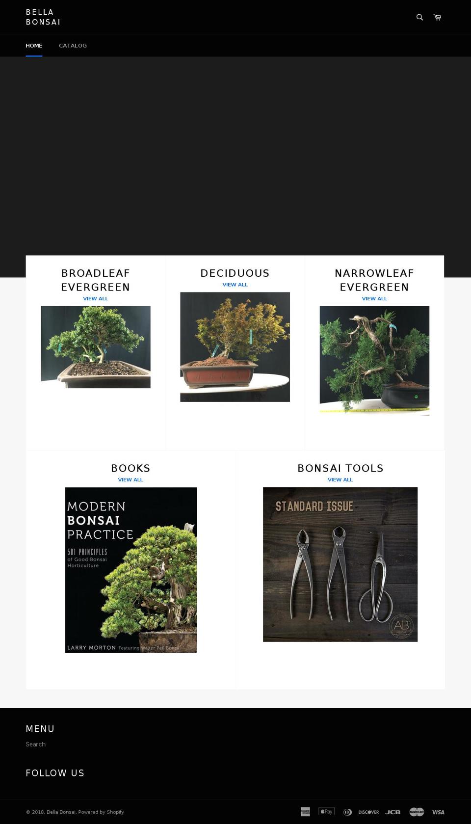 bellabonsai.com shopify website screenshot