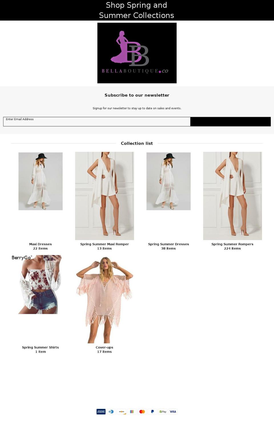 bellaboutique.co shopify website screenshot