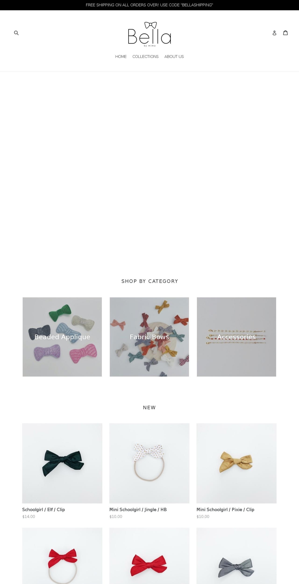 bellabymima.com — Shopify storefront screenshot