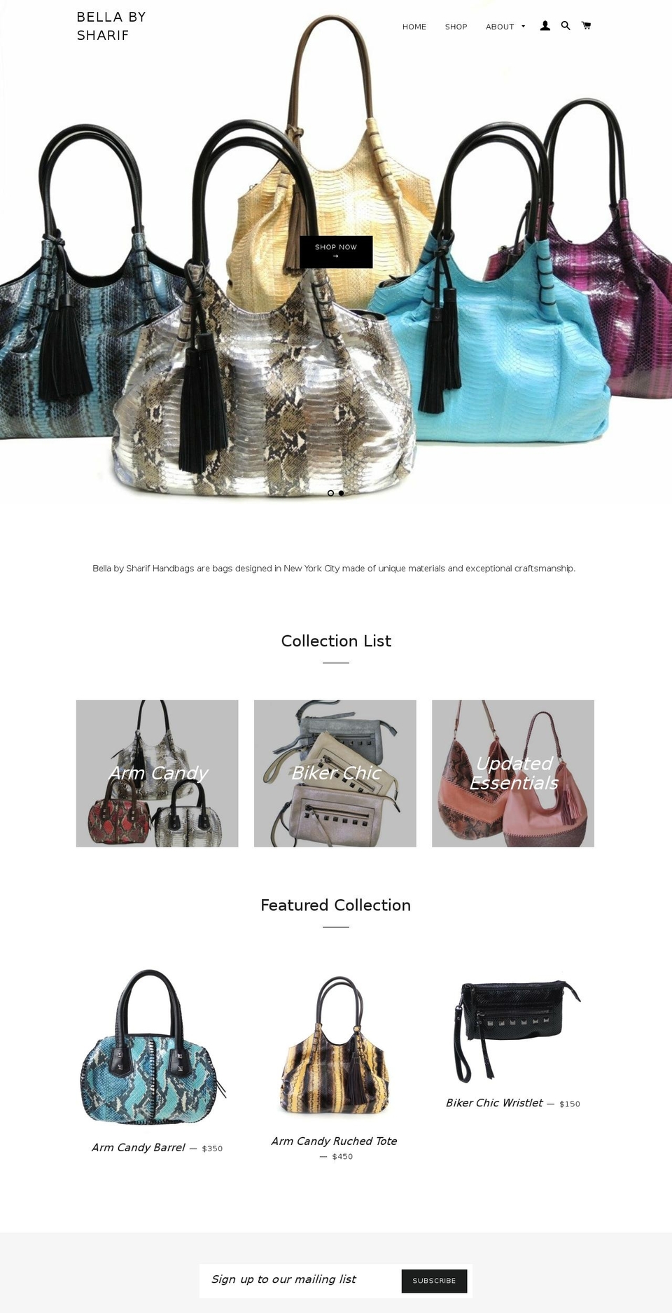 bellabysharif.com — Shopify storefront screenshot