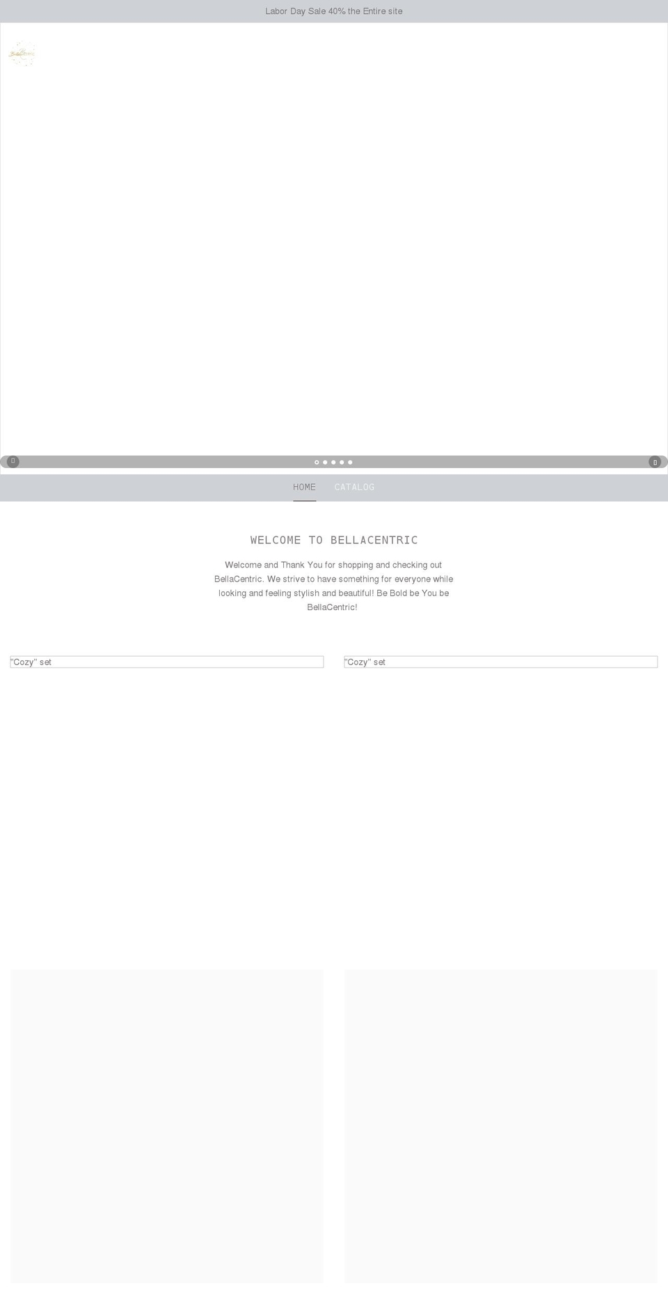 bellacentric.com shopify website screenshot