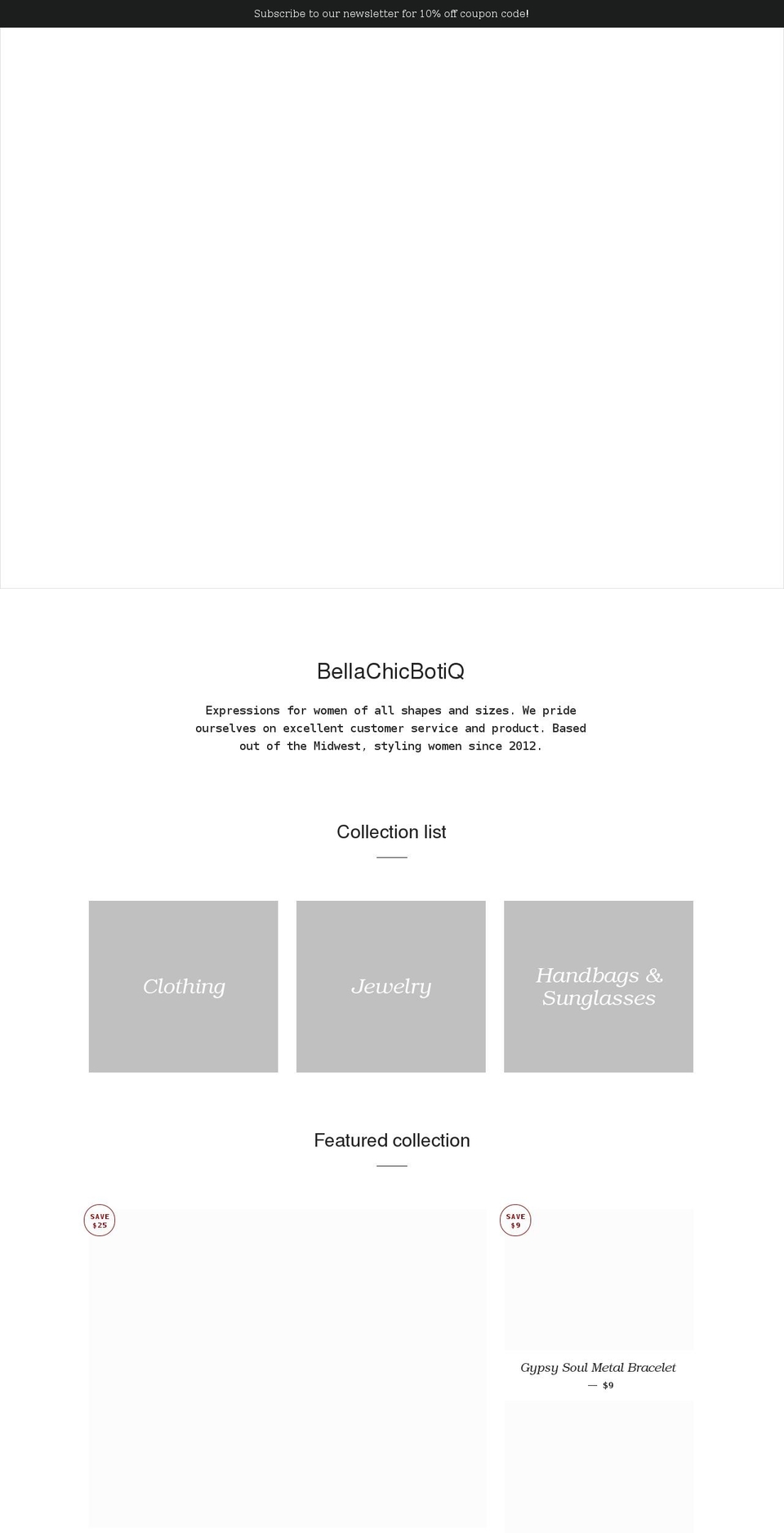bellachicbotiq.com shopify website screenshot