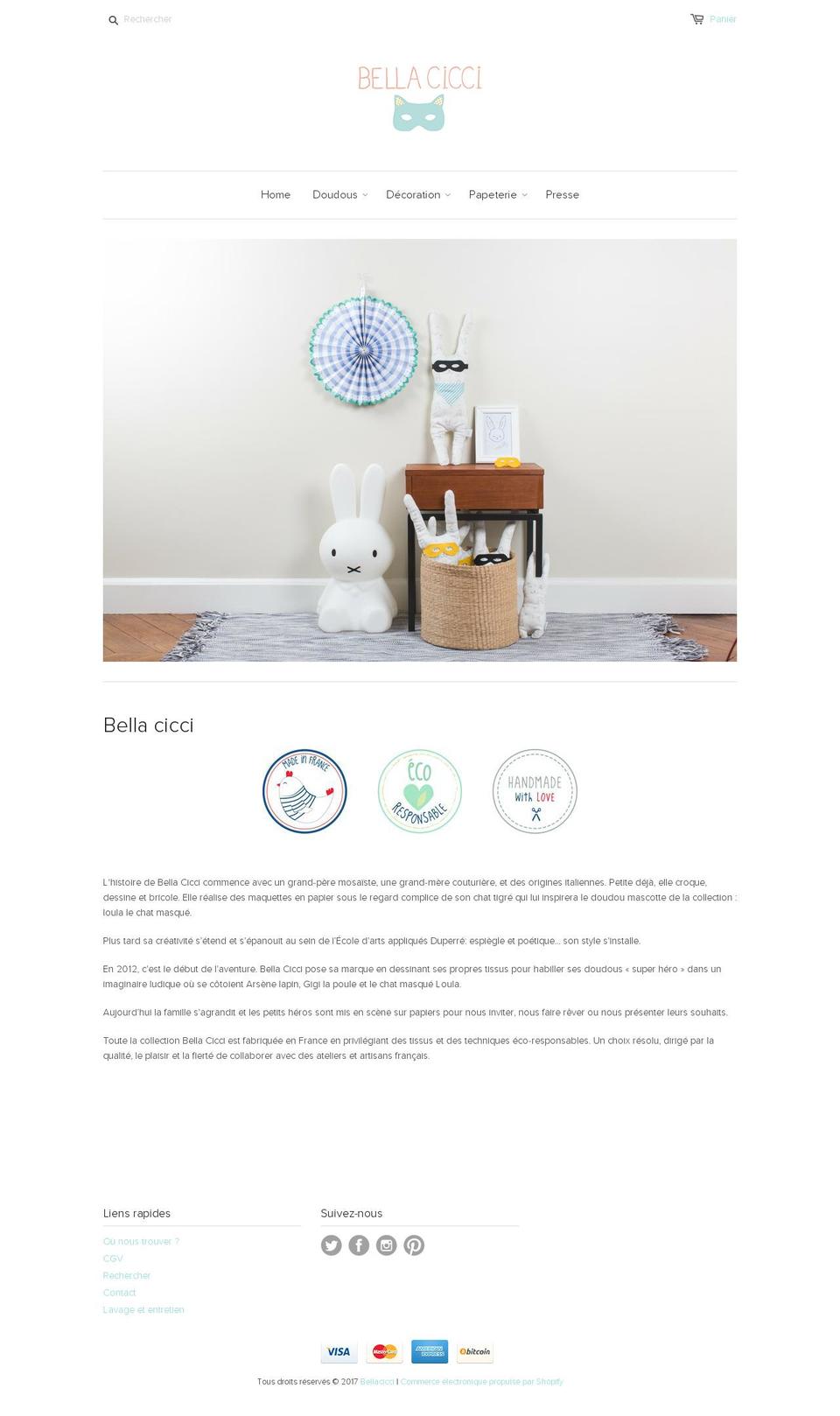 bellacicci.com shopify website screenshot