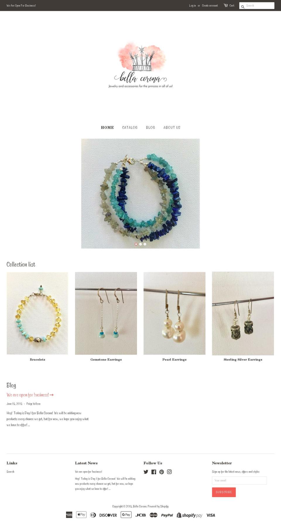 bellacorona.com shopify website screenshot
