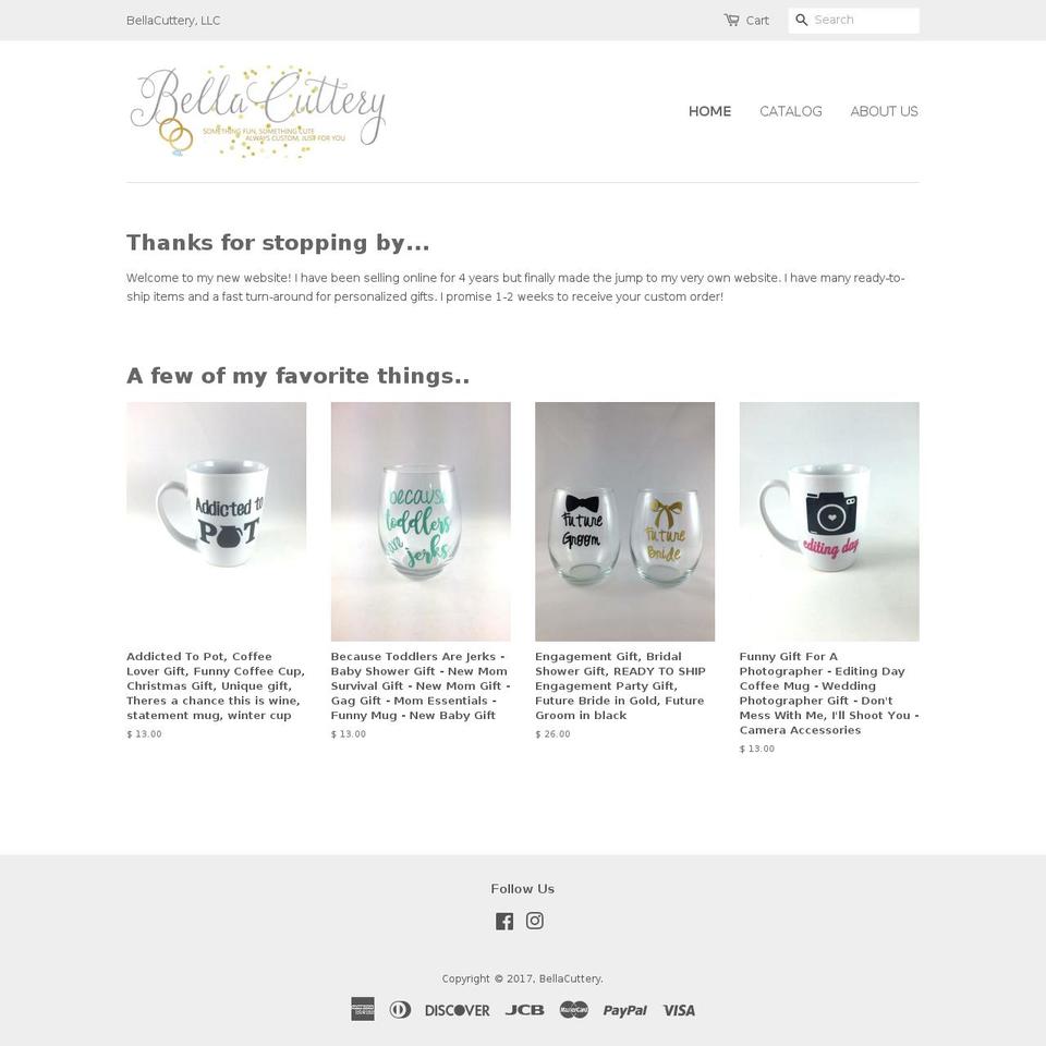 bellacuttery.com shopify website screenshot