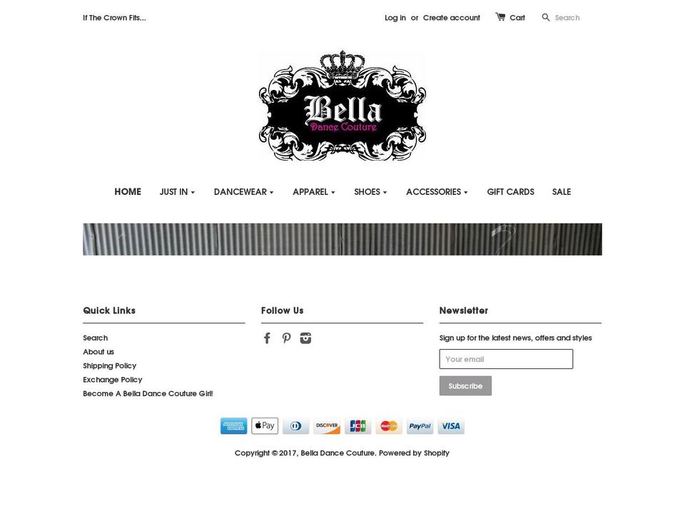belladancecouture.com shopify website screenshot