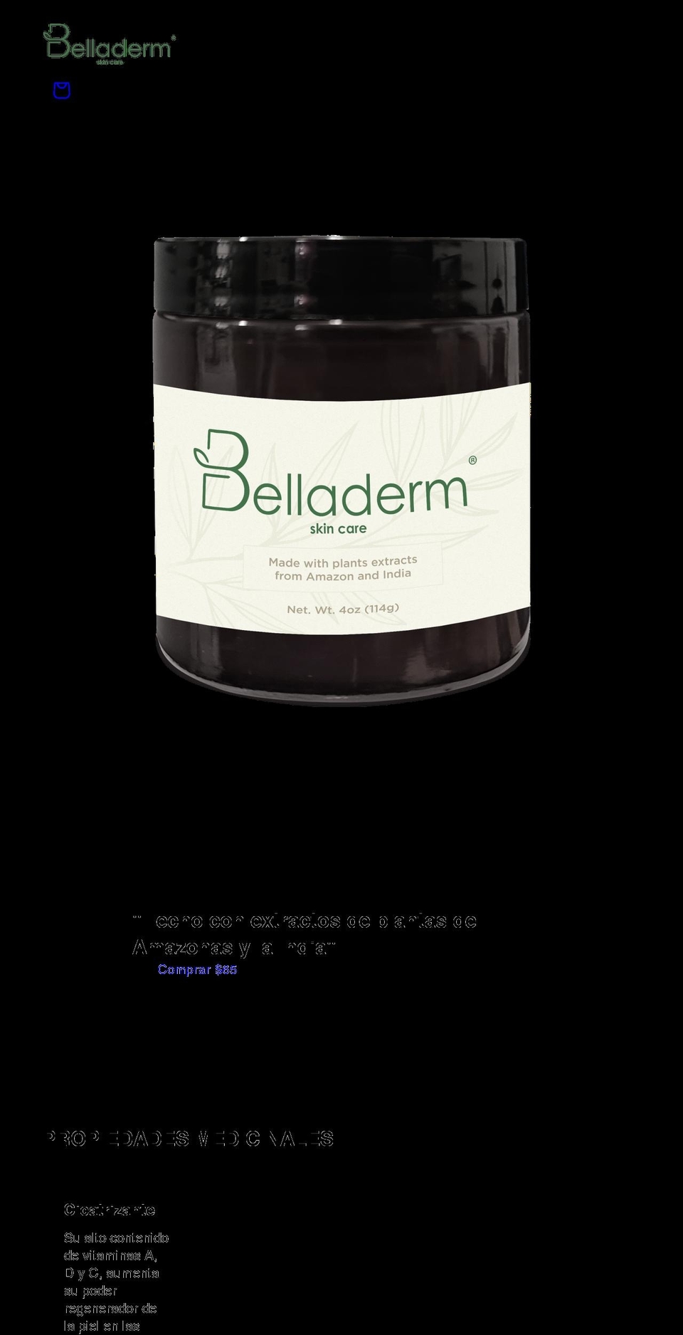 belladerm.net shopify website screenshot