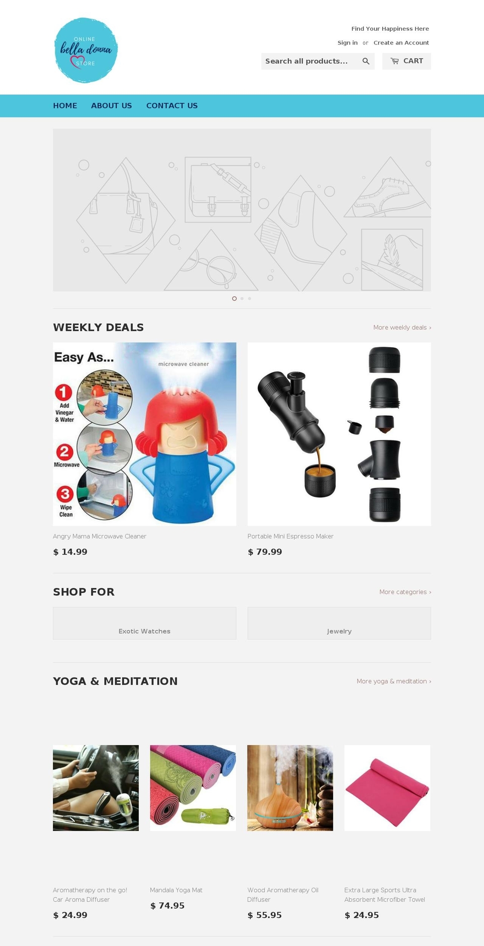 belladonna-store.com — Shopify storefront screenshot