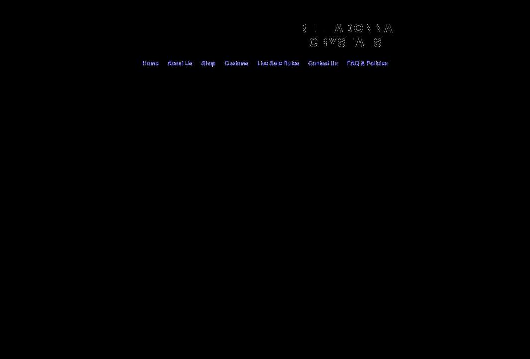 belladonnacrystals.com shopify website screenshot