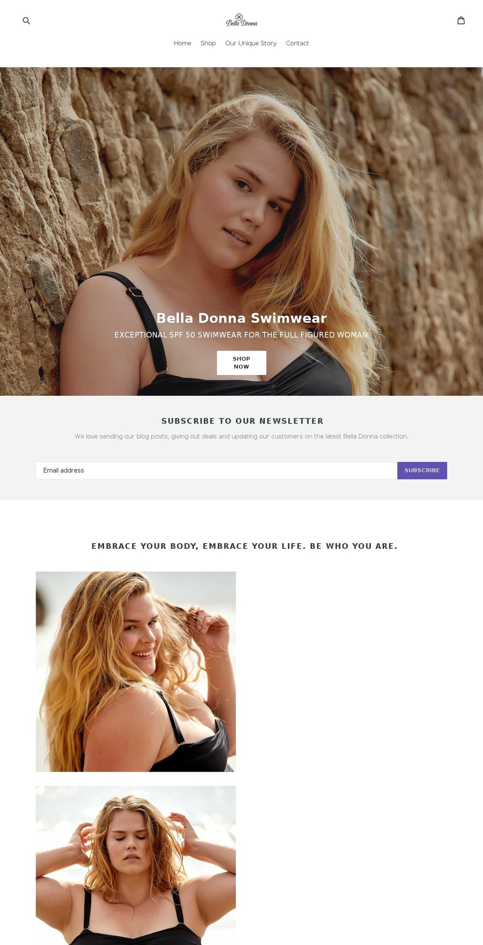belladonnaswimwear.com — Shopify storefront screenshot