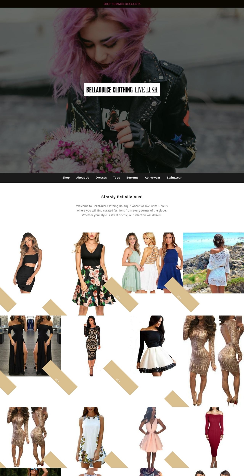 belladulceclothing.com shopify website screenshot