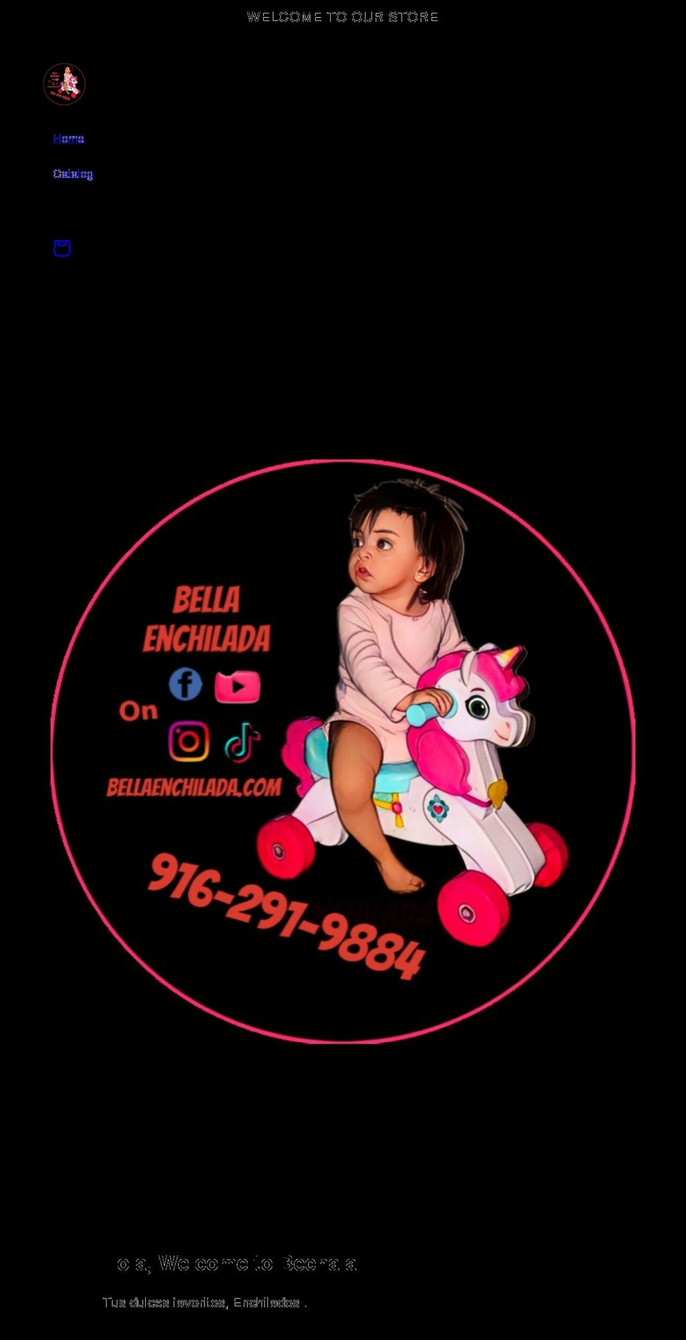 bellaenchilada.com shopify website screenshot