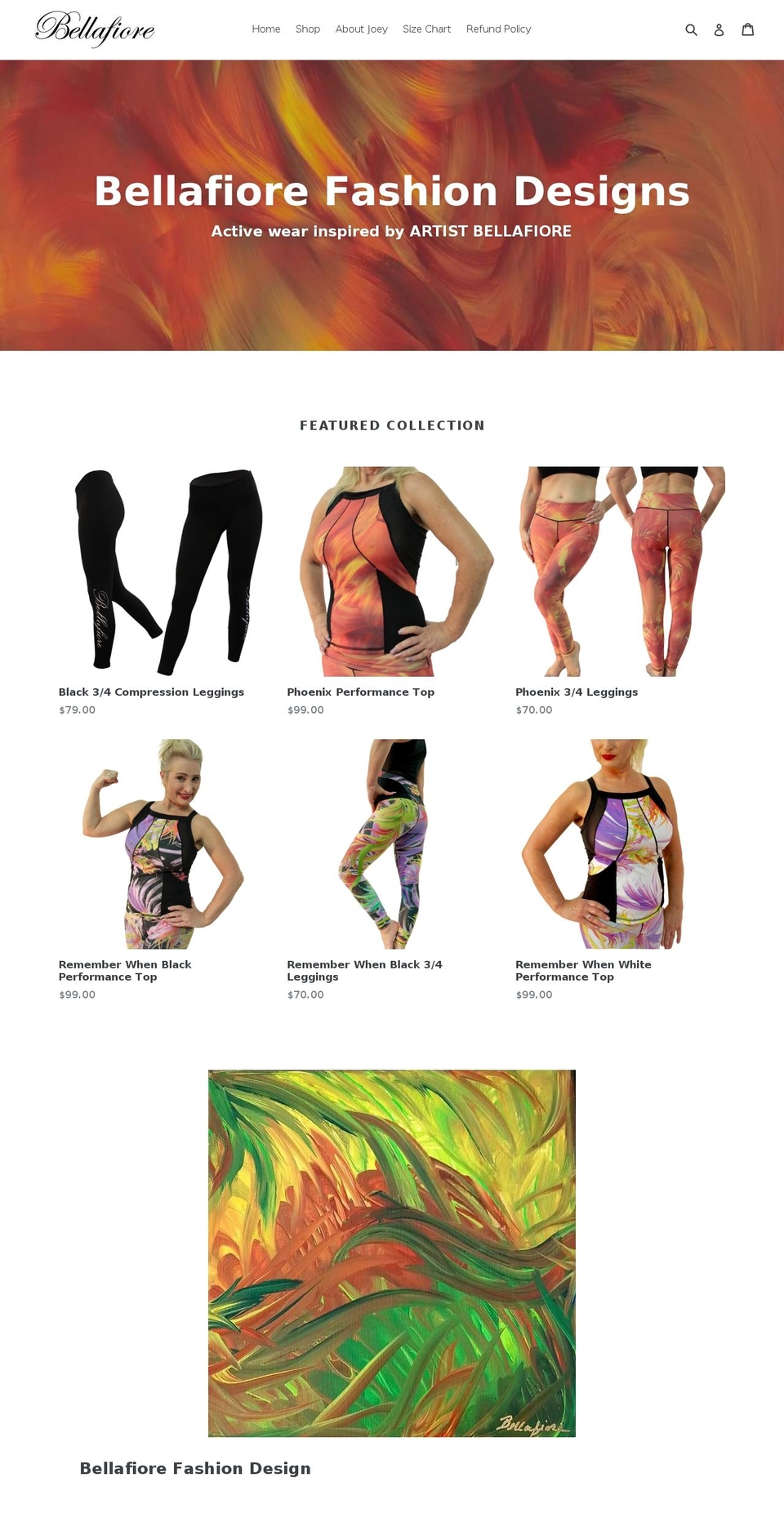 bellafiorefashion.com shopify website screenshot