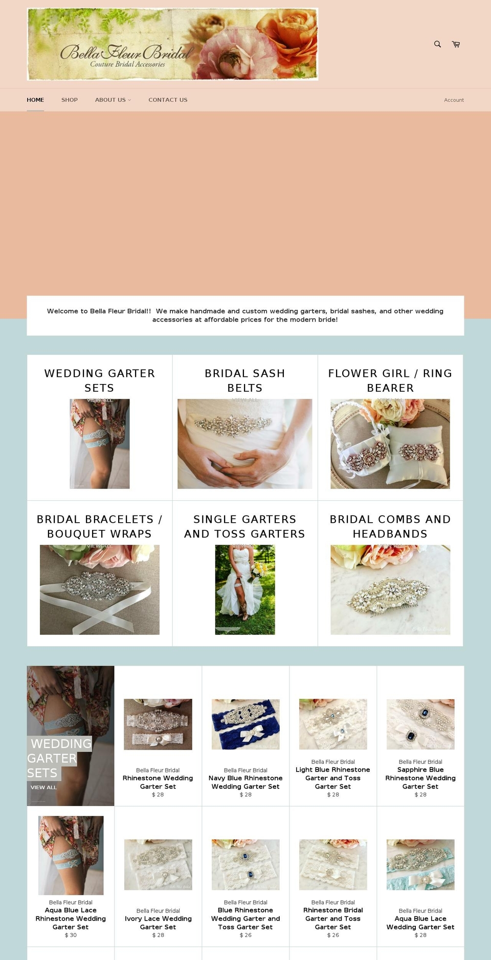 bellafleurbridal.com — Shopify storefront screenshot