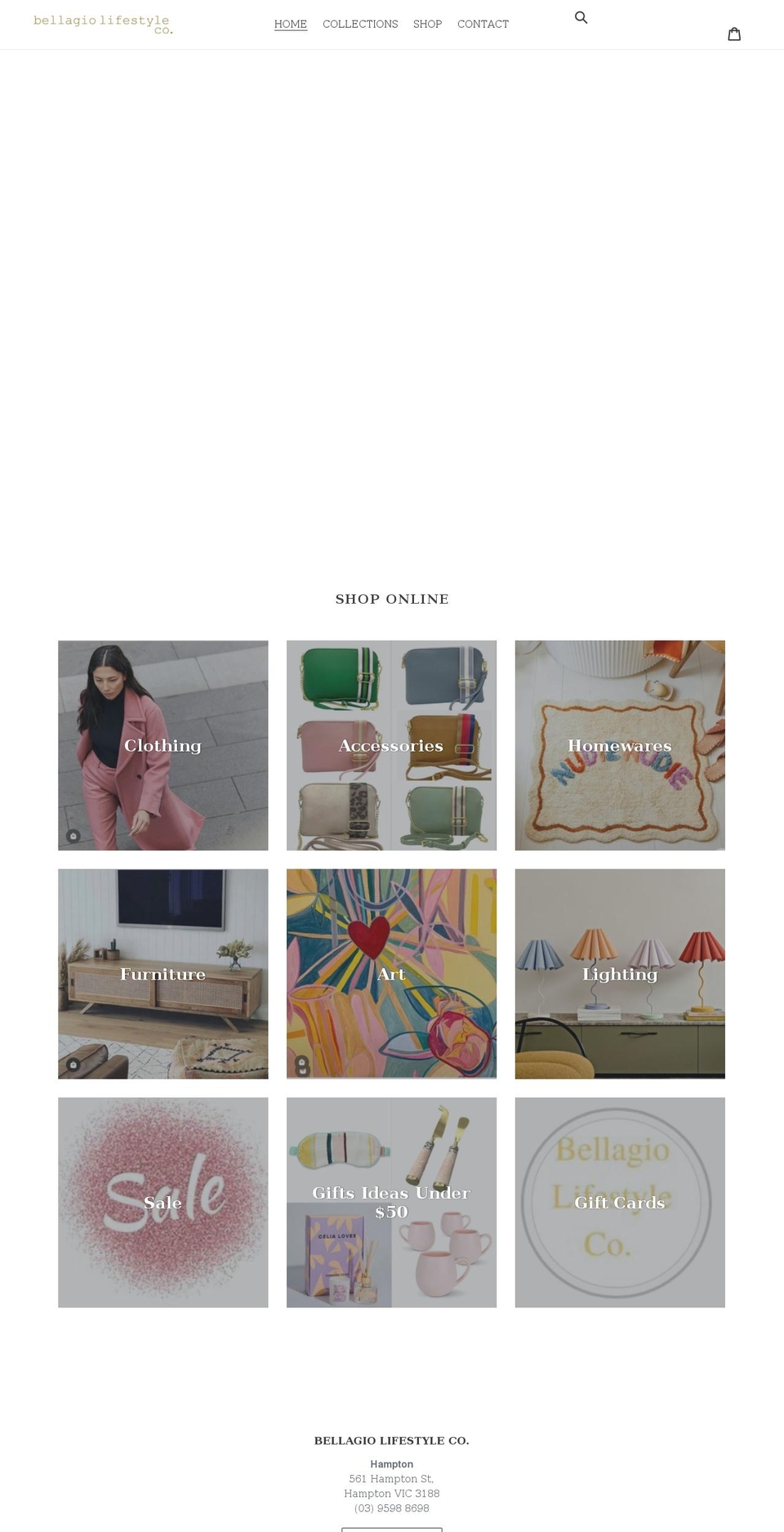 bellagiolifestyleco.com shopify website screenshot