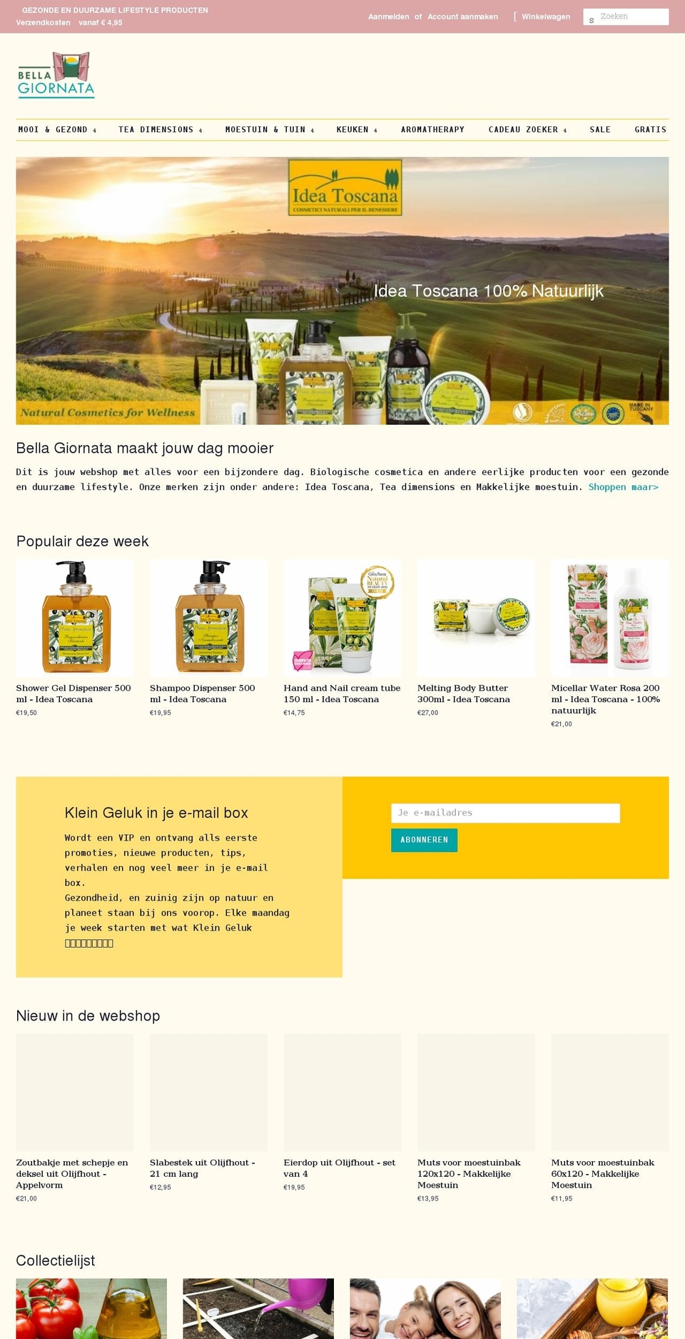 bellagiornata.nl shopify website screenshot