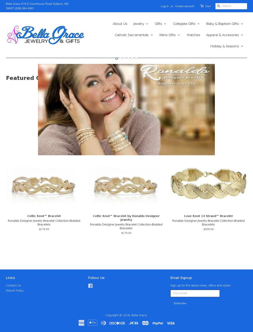 bellagracestore.com shopify website screenshot