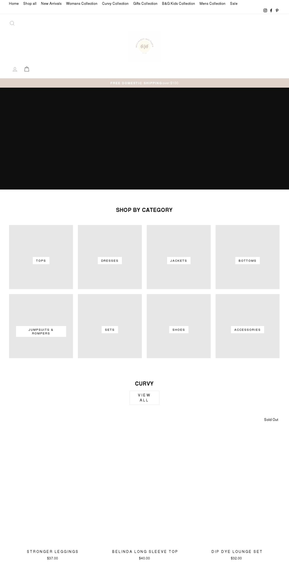 bellagreyboutique.com shopify website screenshot
