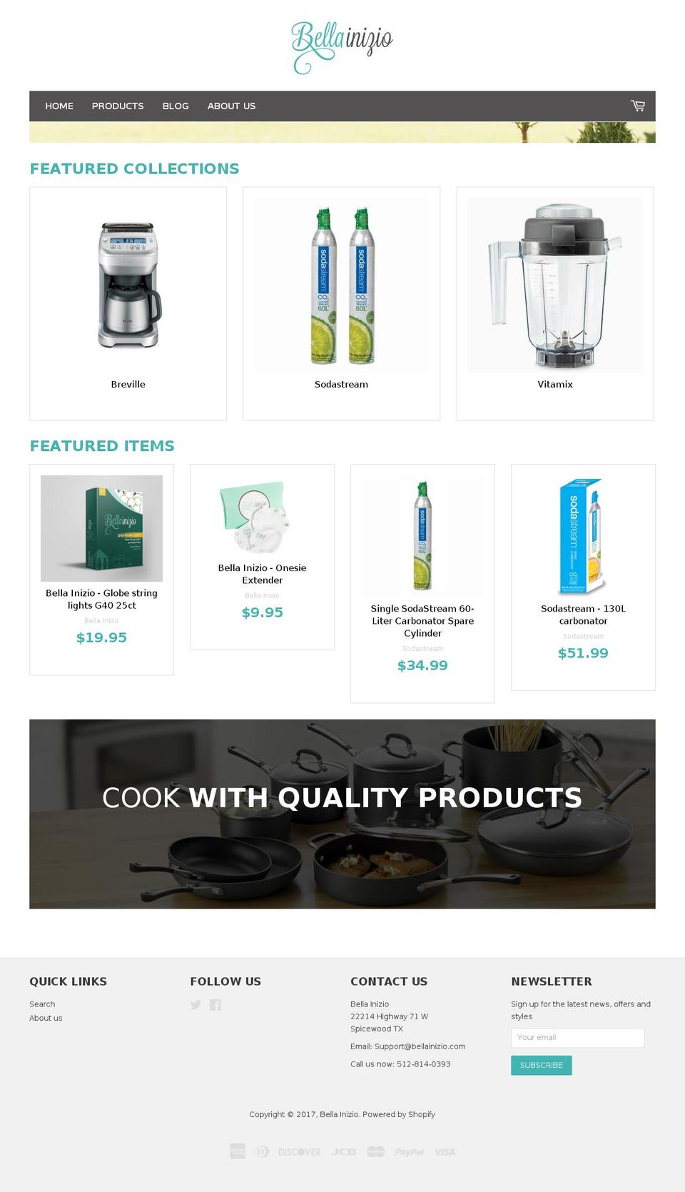 bellainizio.com shopify website screenshot