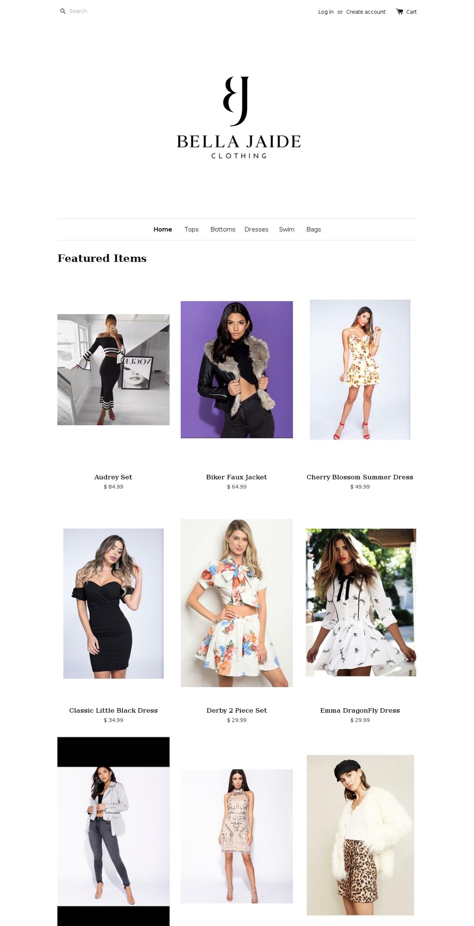 bellajaide.com — Shopify storefront screenshot