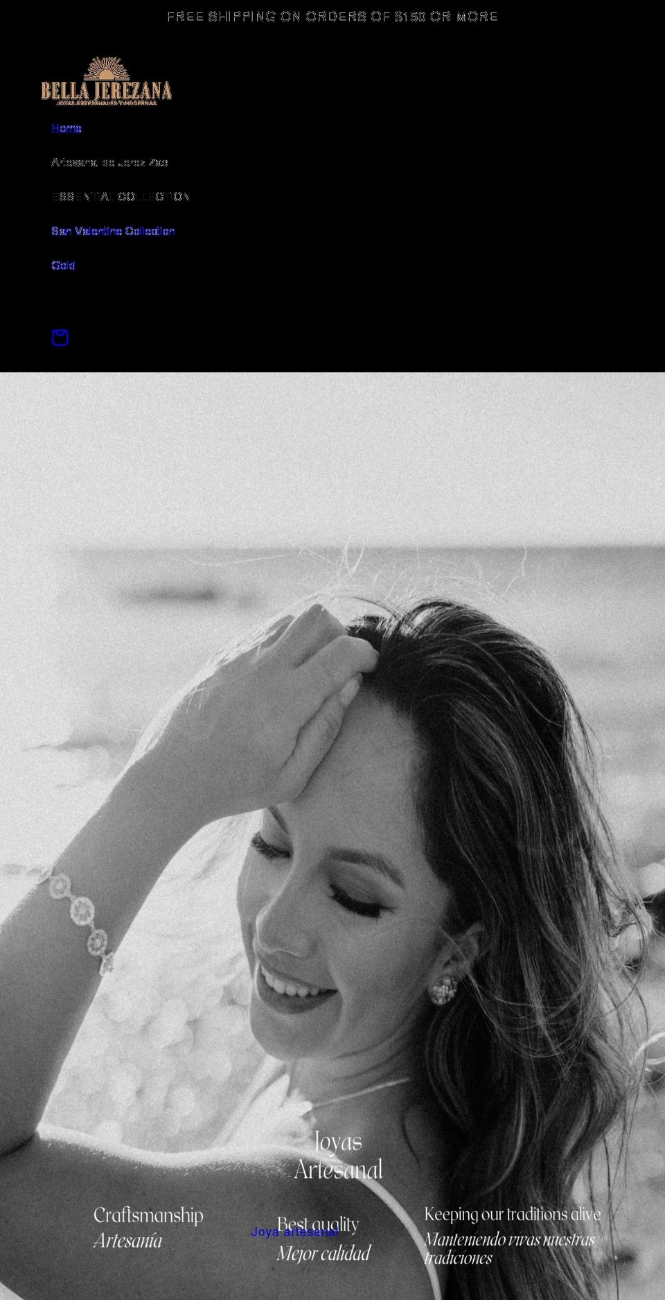 bellajerezana.com shopify website screenshot