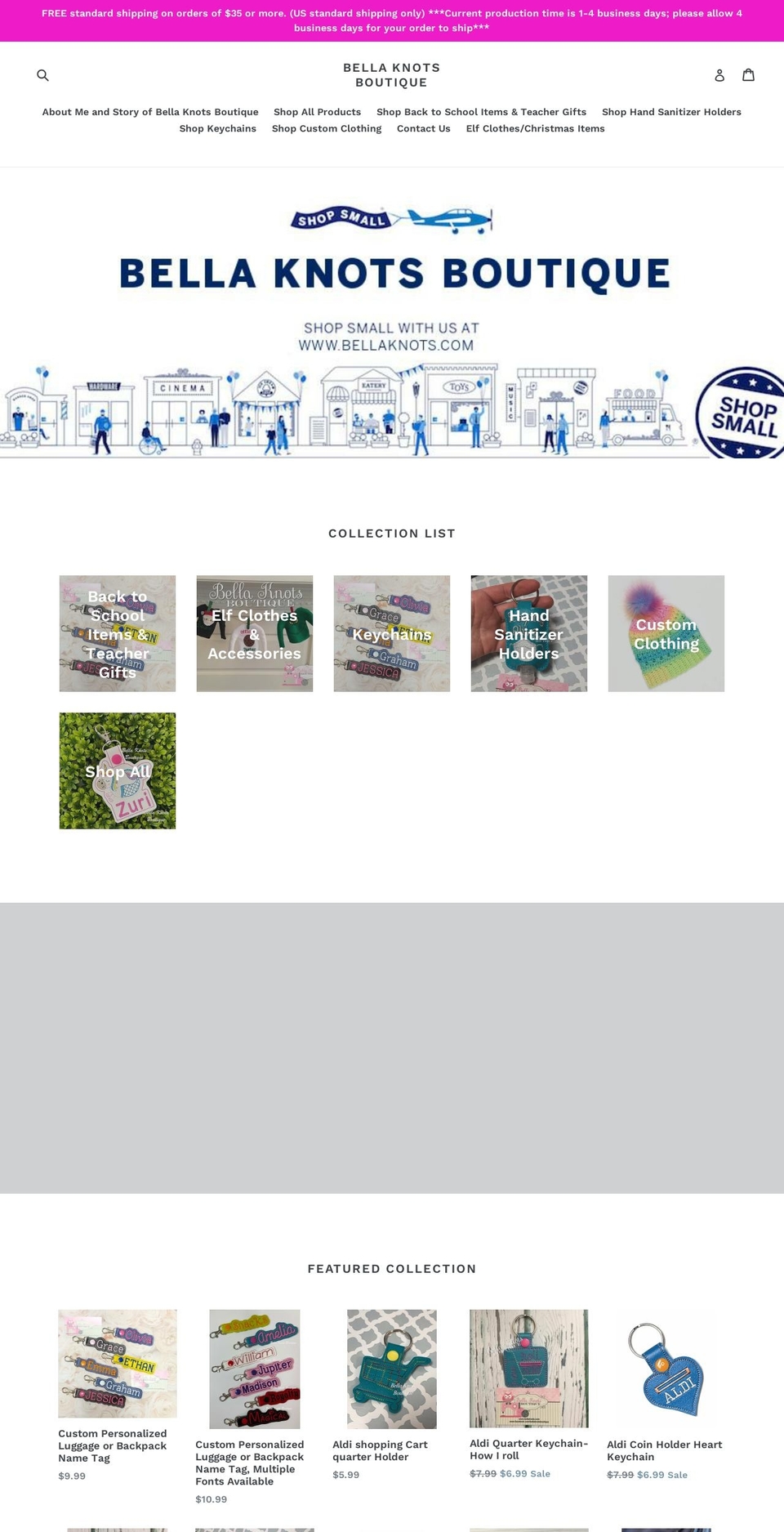 bellaknots.com shopify website screenshot