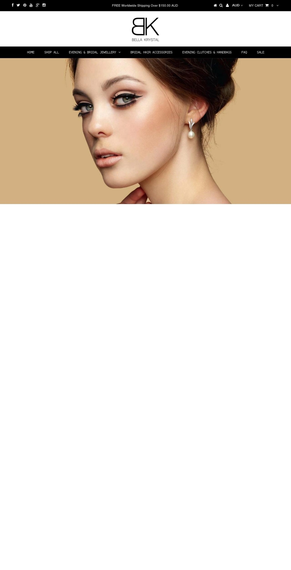 bellakrystal.com shopify website screenshot